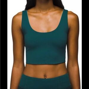 Prana Luxara Reversible Crop Top, Green, L